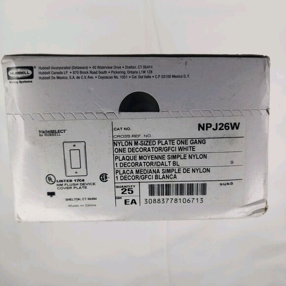 Decorator Wall Plate 1 Gang Select Medium White NPJ26W BOX (25) - Picture 2 of 2